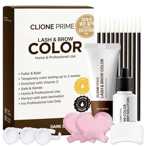 Korean Lash & Brow Color Kit – Dark Brown, Gentle