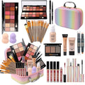 Rainbow Makeup Kit for Girls with Brushes & Case