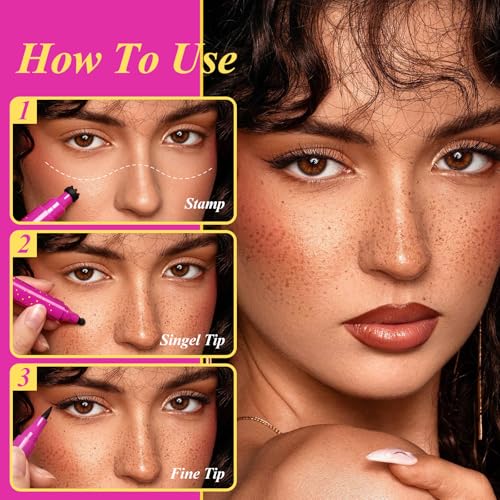 2 In 1 Freckle Stamp Pen - Waterproof Eyeliner & Freckle Pen Set