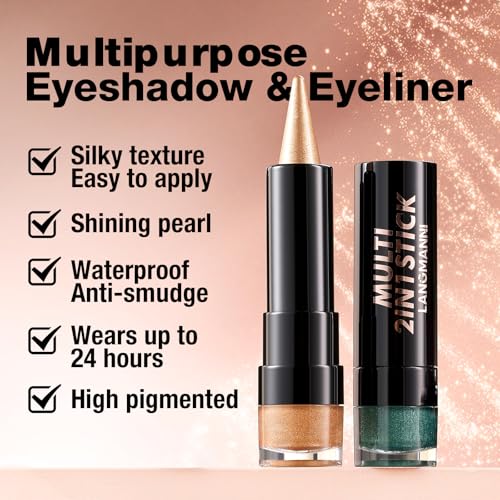 2-in-1 Gradient Eyeliner & Eyeshadow Stick Combo, Waterproof