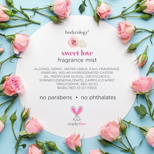 Bodycology Sweet Love Body Mist, 8 fl oz (Pack of 2)