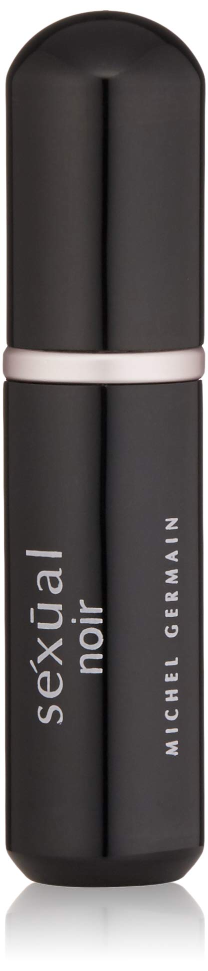 Michel Germain Sexual Noir Eau de Parfum Refillable Purse Spray, Top Notes of Strawberries, Mandarin and Lime, Long-Lasting, Warm Floral & Sensual Gift for Her, 0.15 Fl Oz