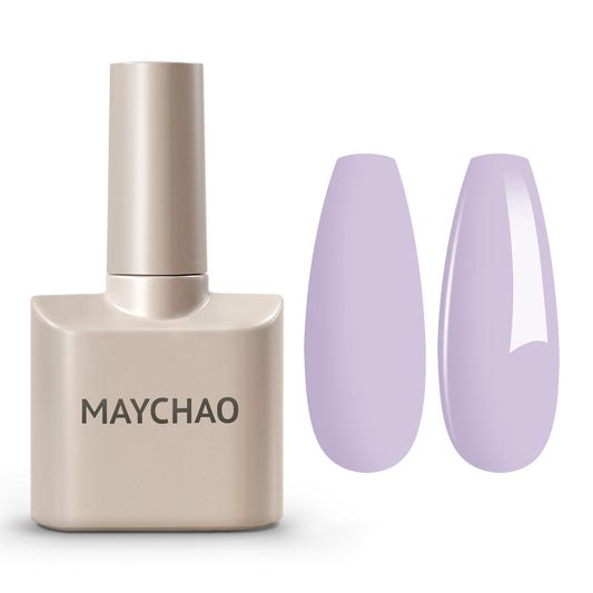 MAYCHAO 15ML Lilac Purple Gel Nail Polish 1Pc Gentle Purple Gel Polish Soak Off UV LED Nail Lamp Curing Nail Polish Gel for Nail Art Manicure Salon DIY at Home, 0.5 OZ