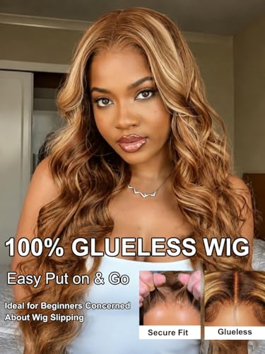 UNICE Honey Blonde Body Wave Lace Front Wig 22 inch