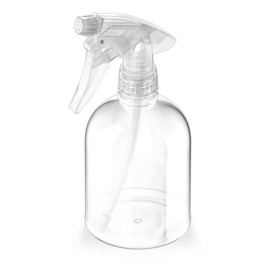 Bar5F Plastic Spray Bottle, 16 oz | Leak Proof, Empty, Clear, Trigger Handle, Adjustable Fine to Stream Output, Refillable, Heavy Duty Sprayer for Hair Salons & Spas, Household Cleaners, Cooking