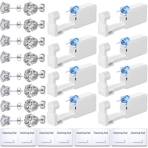 24-Piece Ear Piercing Kit with Guns, Earrings & Cleaning Pads