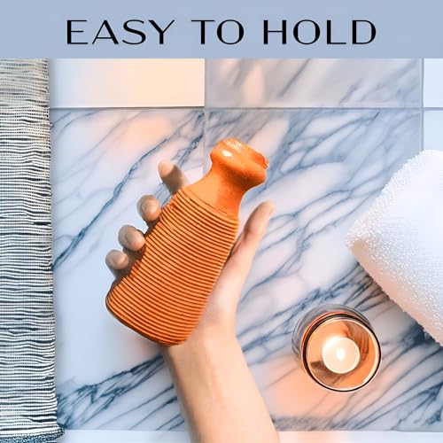 QUBA LINEN 2-Sided Terra Cotta Pumice Stone - Natural Foot Callus Remover