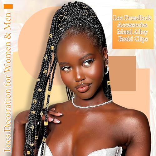 280PC Gold Hair Jewelry Set for Braids, Locs & Dreadlocks