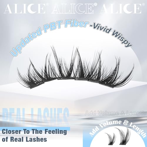 ALICE Wispy 01 Short 10-14mm Cluster Eyelashes – 0.07D DIY Lash Extensions
