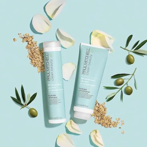 Paul Mitchell Clean Beauty Hydrate Shampoo, Replenishes Hair, Adds Moisture, For Dry Hair