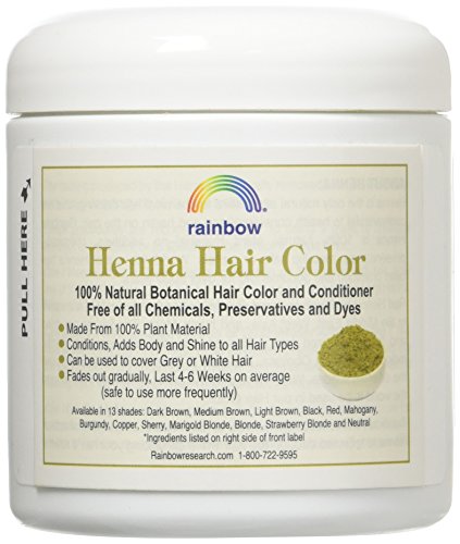 Organic Henna Hair Dye Med Brown - 4 oz (Pack of 2)