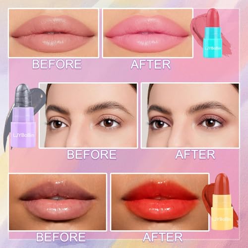 16 Piece Mini Lipstick & Eyeshadow Stick Set - Matte & Shimmer