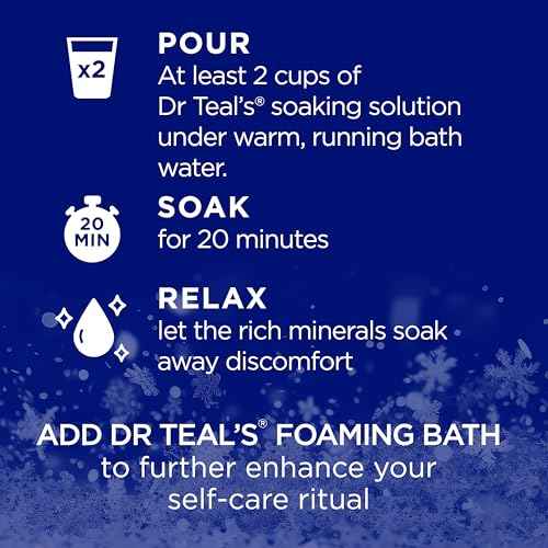 Dr Teal's Epsom Salt Magnesium Soak, Snowy Night, 3 lbs