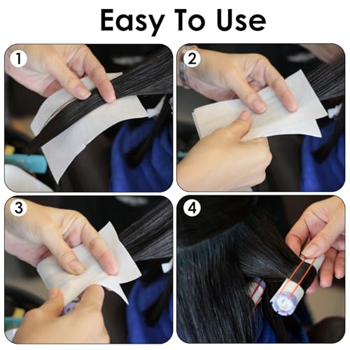 Hair Perm End Papers 480Pcs Heat-Resistant Roller Wraps