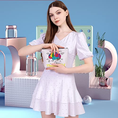 MEIKIUP Mind Of A Theater Musical Gifts Musical Theatre Nerd Makeup Bag Theatre Gift for Actress Actors (Theater Bag)