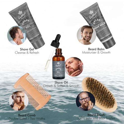 Valentines Day Gifts for Men, 14 Pieces Grooming Set, Hydrating Skin Care Set, Beard Kit Spa Set, Bath & Body Care Kit, Boyfriend, Dad, Anniversary Gifts, Birthday, Christmas, Father's Day