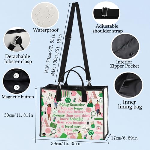 LEVLO Sorority Make up Bag Greek Sorority Gift You Are Braver Stronger Smarter Than You Think Makeup Zipper Pouch Bag (AK LT)