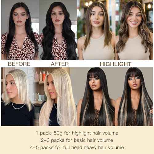 Sunfly Tape in Hair Extensions Human Hair 24 Inch Jet Black 20 Pieces Invisible Hair Extensions Tape Ins Seamless Adding Length 50g