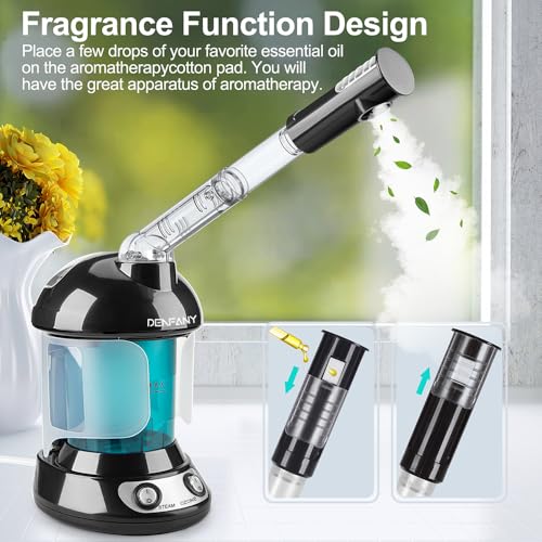 Denfany Facial Steamer with Ozone | 360° Rotatable Arm, Nano Ionic, 300ml