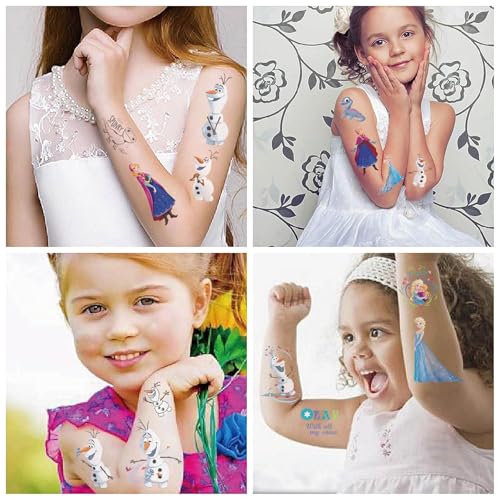 Frozen Temporary Tattoos for Kids - 10 Sheet Set