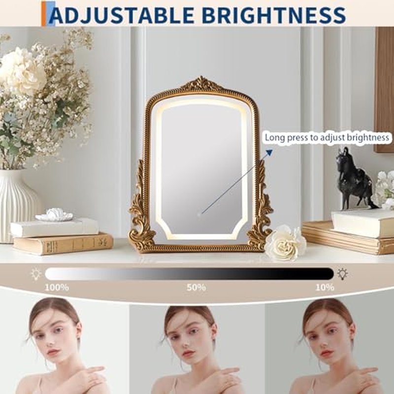 Large 16x20 Vintage LED Vanity Mirror with Dimmable Lights