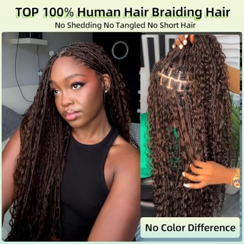 14 Inch Curly Boho Braiding Hair - 100% Human Hair 120g