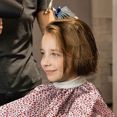 NICEMOVIC Hair Cutting Barber Cape with Neck Duster Brush and Barber Brush, Professional Barber Accessories Cleaning Supplies for Salon Haircut Styling- Leopard Print