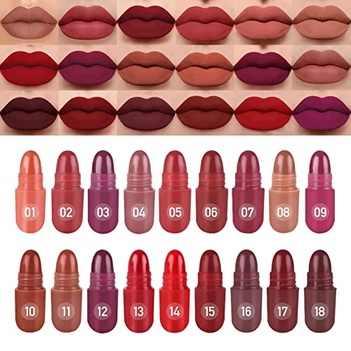 18 Colors Matte Lipstick Set - Mini Capsule Long Lasting