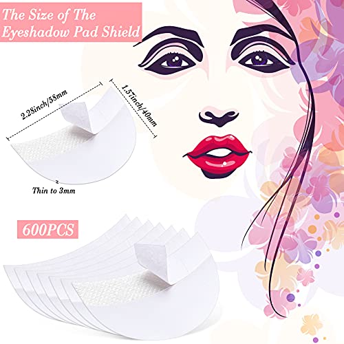 600 Eyeshadow Pad Shields White Half Moon Stencils