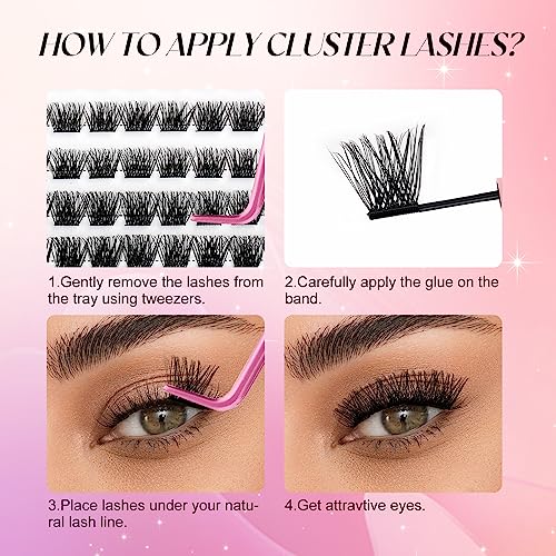 Lash Clusters DIY Eyelash Extensions 144 Pack D Curl