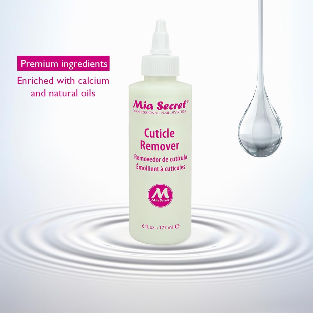 Mia Secret Cuticle Softener & Remover - Quick Easy Safe - Removes Cuticles Safely and Softens The Edge - Excellent for Manicures and Pedicures (6 Fl Oz (Pack of 1))