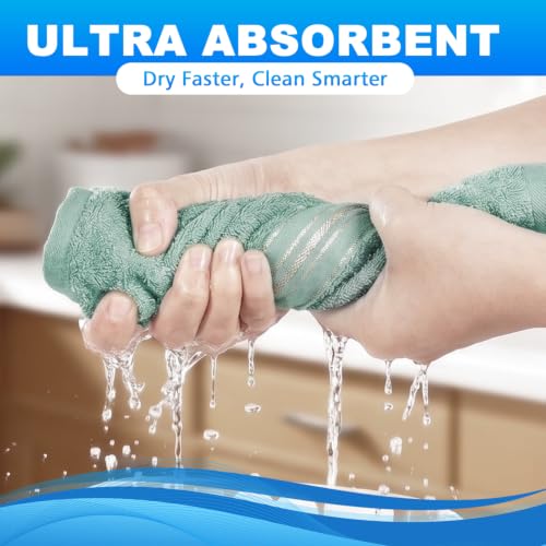 100% Cotton Wash Cloths 13x13 inch 3-Pack Multicolor