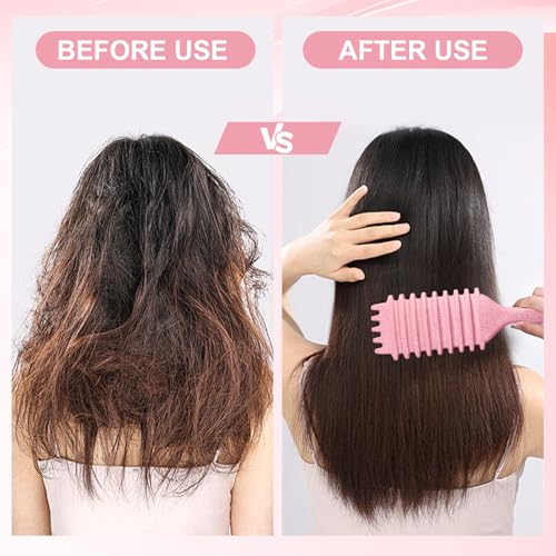 Curl Defining Hair Brush for Curly Hair - Pink