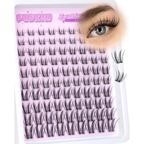 Bunny Lash Clusters Wipsy Lashes Manga Eyelash Clusters, 8-18MM C Curl Anime Eyelashes Cluster Natural Fairy Eyelash Extensions DIY Invisible Clear Band Individual Eye Lashes