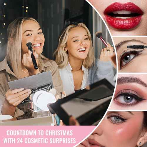 Makeup Advent Calendar 2025 Teen Girls Women Beauty Countdown Calendar Christmas Gifts for Women Teen Girl Trendy Stuff Unique Make up Set Gifts Mascara Lipstick Blush Eyebrow Gel Eyeshadow