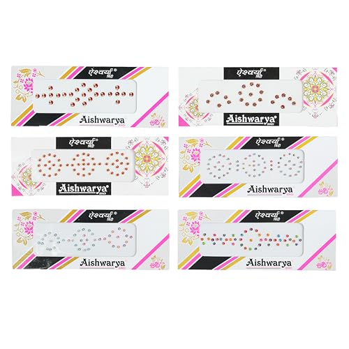 Crystal Bindi Pack of 6 - Rhinestone Forehead Stickers