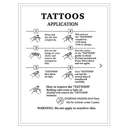 Tattoo design 6 Sheets Temporary Tattoos Hand Skeleton Tattoo Ghost hand Fake tattoos Neck Arm Chest