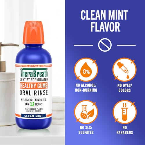 TheraBreath Healthy Gums Oral Rinse, Alcohol Free, 16 Fl Oz Pack