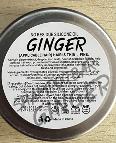 Ginger Hair Regrowth Shampoo Bar, Anti-Hair Loss Hair Natural Organic Ginger Shampoo Soap,Promotes Hair Growth,Anti-dandruff and Anti-itching-for All Hair Types-60g/1pcs (2.12 Ounce (Pack of 2))