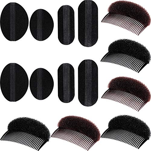 WILLBOND 14 Pcs Hair Bump Volume Bases & Bun Makers Set