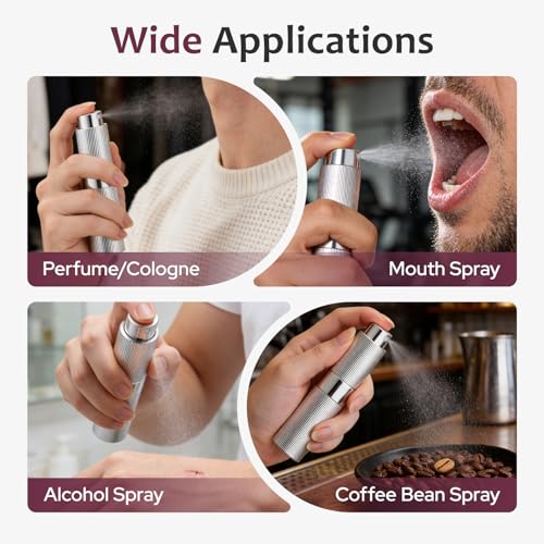 LISAPACK 8ML Refillable Perfume Atomizer Travel Spray Bottle