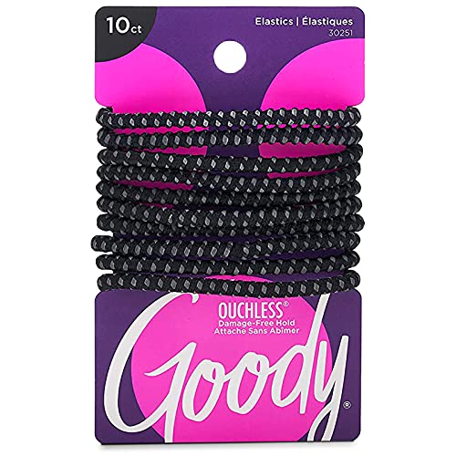 Goody Ouchless No Slip Hair Ties 10 Count Black