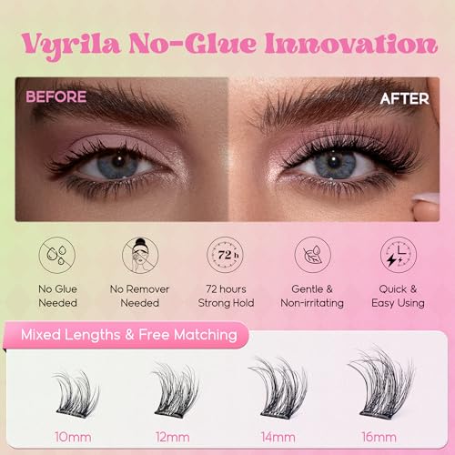 Self Adhesive Lash Clusters - D Curl Wispy Reusable Lashes