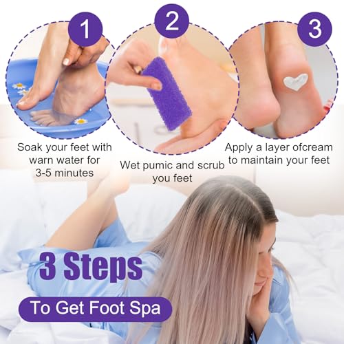 100pcs Exfoliating Pumice Stones for Callus Removal - Double-Sided Foot Scrubbers