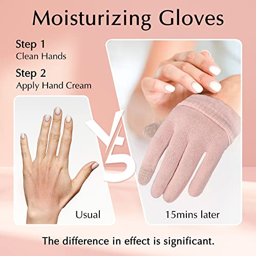 Evridwear Touchscreen Cotton Moisturizing Gloves for Sleeping - 6 Pairs