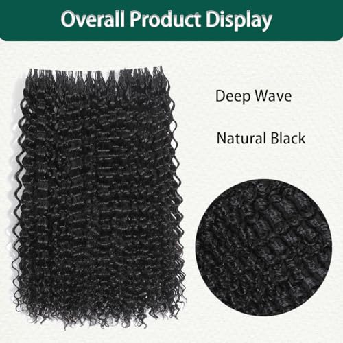 Deep Wave Human Hair Crochet Extensions - 16 Inch Knotless 60g