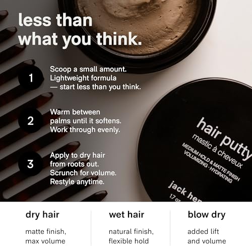 Jack Henry Hair Putty – Matte Finish Styling Paste for Men