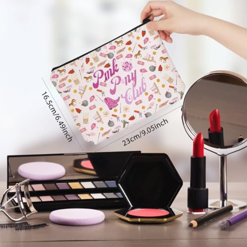 WCGXKO Music Lover Gift Pink Makeup Bag Singer Fans Gift Song Lyrics Music Concert Travel Cosmetic Pouch (Pink Bag)
