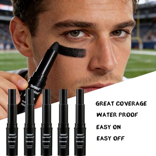Depvision Eye Black Face Paint Stick for Sports,Waterproof Eye Black Baseball Gifts,Softball Football Face Body Paint for Halloween Makeup Colors Anti-Glare