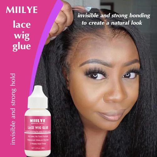 MIILYE Lace Wig Glue - Strong Hold, Waterproof & Sweat Proof
